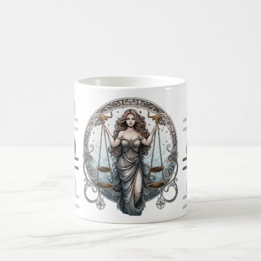 Striktes Libra Symbol Artwork Kaffeetasse (Mittel)