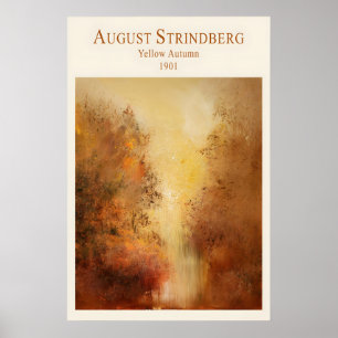 Strindberg Herbstlandschaft Druck Warm Gelb Fein Poster