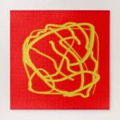 String and Rope Hope Art Design Grafik rot Puzzle (Horizontal)