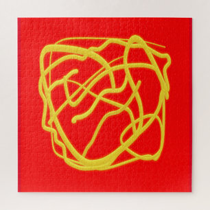 String and Rope Hope Art Design Grafik rot Puzzle