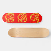 String and Rope Hope Art Design Grafik rot Skateboard (Horizontal)