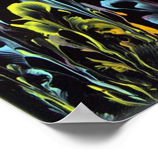 String Art with butterfly on Poster (Ecke)