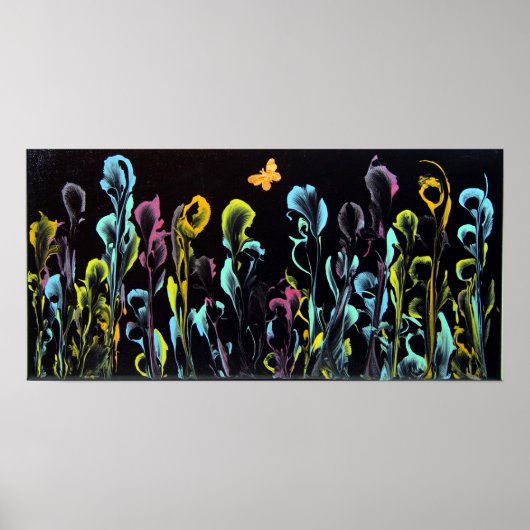 String Art with butterfly on Poster (Vorne)