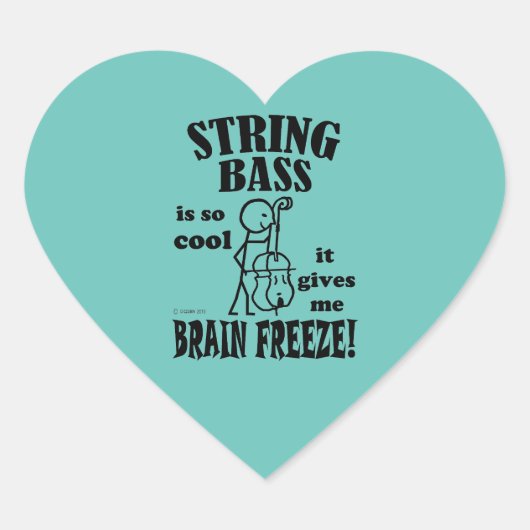 String Bass, Brain Freeze Heart Sticker (Vorderseite)