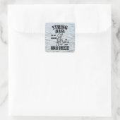 String-Bass, Brain Freeze Square Sticker (Tasche)