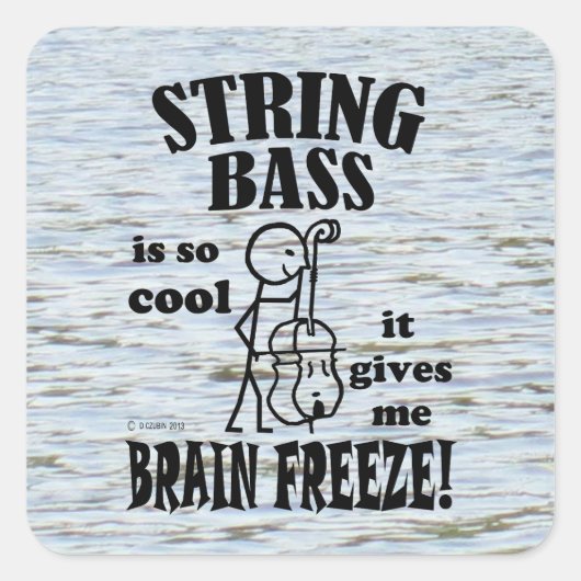 String-Bass, Brain Freeze Square Sticker (Vorderseite)
