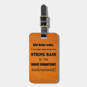 String-Bass das wichtigste Instrument Gepäckanhänger (Vorderseite vertikal)