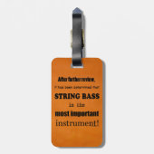 String-Bass das wichtigste Instrument Gepäckanhänger (Rückseite vertikal)