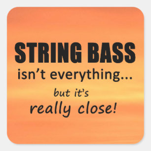 String Bass ist nicht alles Square Sticker