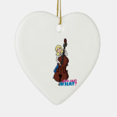 String Bass Player Girl - Light/Blonde Keramikornament (Rechts)