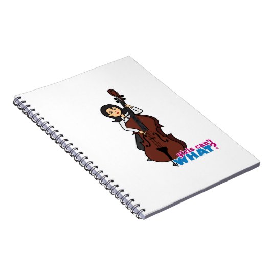 String Bass Player Girl - Medium Notizblock (Rechte Seite)