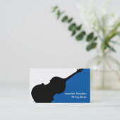 String Double Bass Player Teacher Studio Visitenkarte (Stehend Vorderseite)