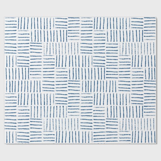 String Herringbone - klassisch blau Geschenkpapier (Flach)