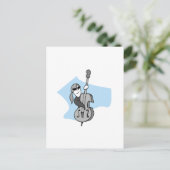 String-Instrumente, Double Bass Postkarte (Stehend Vorderseite)