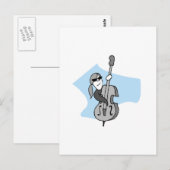 String-Instrumente, Double Bass Postkarte (Vorne/Hinten)
