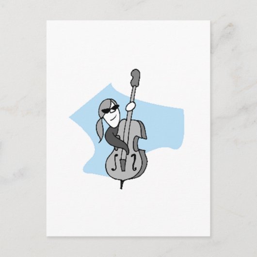 String-Instrumente, Double Bass Postkarte (Vorderseite)