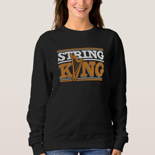 String King Pedal Harp Harpist Konghou Harp Player Sweatshirt (Vorderseite)