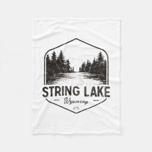 String Lake Wyoming Outdoor Vintage 4 Fleecedecke