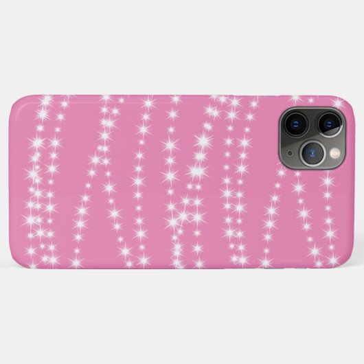String-Leuchten auf rosa iPhone Case (Rückseite (Horizontal))