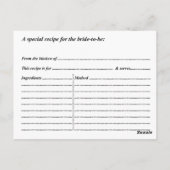 String-Leuchten auf rustikalem Kraft-Brautparty-Re Postkarte (Rückseite)