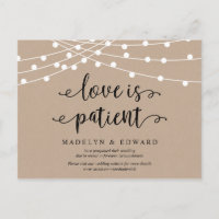 String-Lichter, Liebe ist geduldig, Hochzeit versc