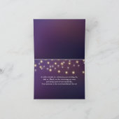 String Light Abend Wedding Vielen Dank Dankeskarte (Innenseite)