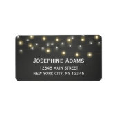 String Light Black and White Address Adressaufkleber (Vorne)