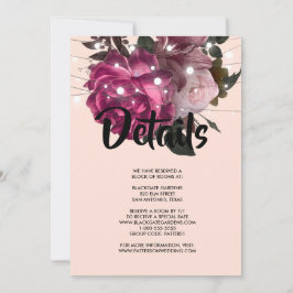 String light Burgundy Blume Einladung