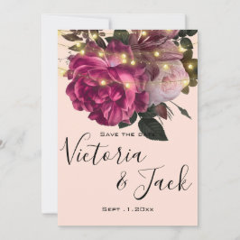 String light Burgundy Blume speichern Daten Einladung