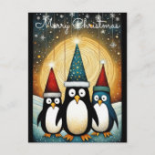 String Light Full Moon Santa Penguin Weihnachten (Vorderseite)