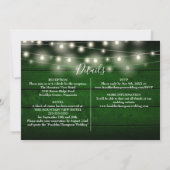 String Light Green Rustic Foto in einer Hochzeit Einladung (Rückseite)