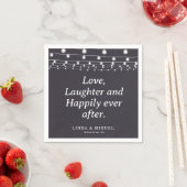 String Light Liebe Lachen und glücklich immer nach Serviette (Beispiel)