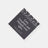 String Light Liebe Lachen und glücklich immer nach Serviette (Ecke)