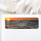 String Light Sunset Beach Address Label (Insitu)