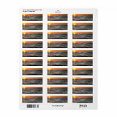 String Light Sunset Beach Address Label (Vorne)
