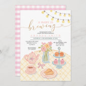 String Light Tea Party Einladung (Vorne/Hinten)