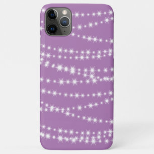 String Lights auf lila iPhone Case