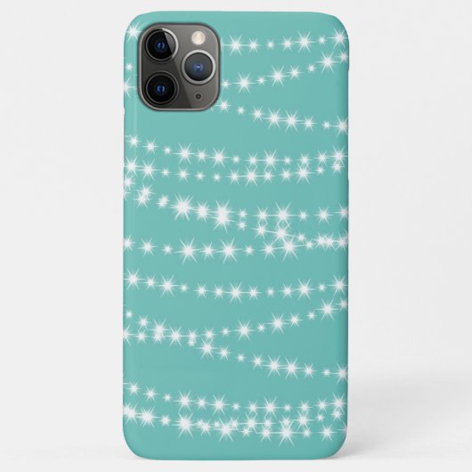 String Lights auf türkisfarbenem iPhone Case (Rückseite)