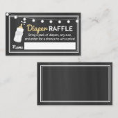 String Lights Baby Braut Dusche Windeln Raffle Begleitkarte (Vorne/Hinten)