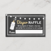 String Lights Baby Braut Dusche Windeln Raffle Begleitkarte (Vorderseite)