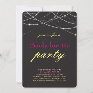 String Lights Bachelorette Einladung