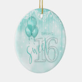 String Lights & Balloons Sweet 16 Aquamarin ID473 Keramik Ornament (Rechts)