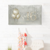 String Lights & Balloons Sweet 16 Champagne ID473 Banner (Insitu)