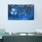 String Lights & Balloons Sweet 16 Dk Blue ID473 Banner (Messeveranstaltung)