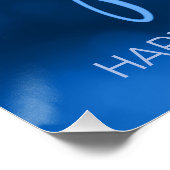 String Lights & Balloons Sweet 16 Dk Blue ID473 Poster (Ecke)