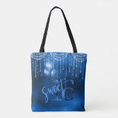 String Lights & Balloons Sweet 16 Dk Blue ID473 Tasche (Rückseite)