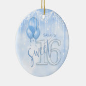 String Lights & Balloons Sweet 16 Lt. Blue ID473 Keramik Ornament (Rechts)