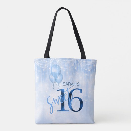 String Lights & Balloons Sweet 16 Lt. Blue ID473 Tasche (Rückseite)