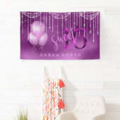 String Lights & Balloons Sweet 16 Orchid ID473 Banner (Insitu)