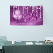 String Lights & Balloons Sweet 16 Orchid ID473 Banner (Messeveranstaltung)